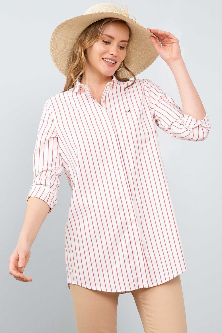 Kadın Kırmızı Dokuma Elbise - 50199514002