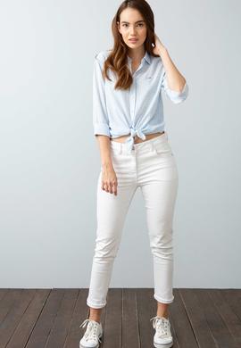 Kadın Mavi Gömlek Uzunkol - 50199612014