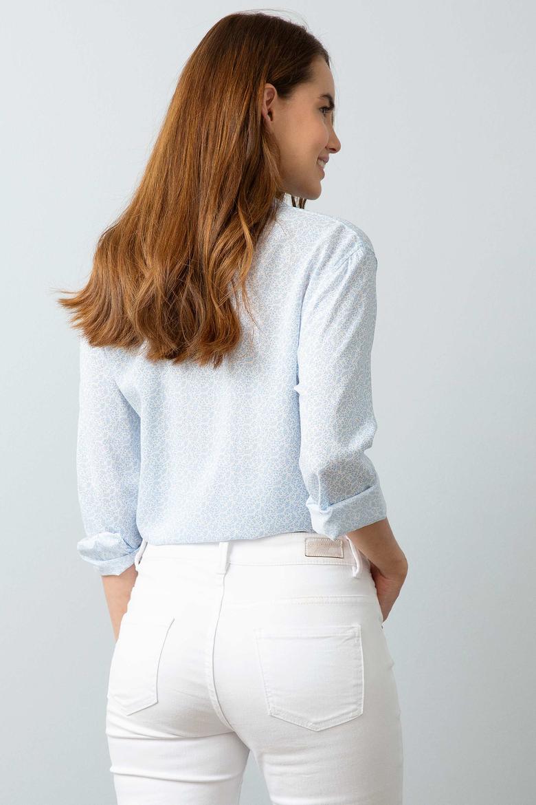 Kadın Mavi Gömlek Uzunkol - 50199612014