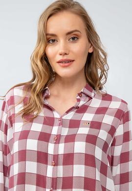 Kadın Bordo Gömlek - 50199613019