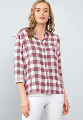 Kadın Bordo Gömlek - 50199613019