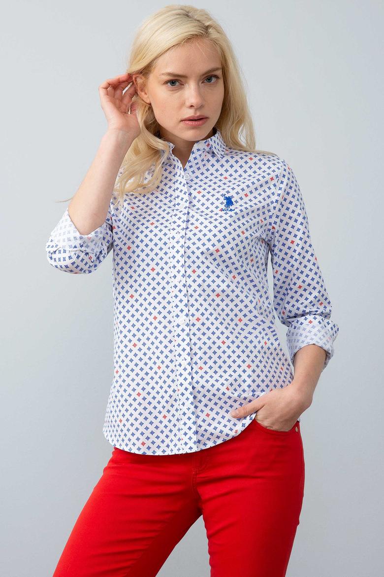 Kadın Beyaz Gömlek Uzunkol