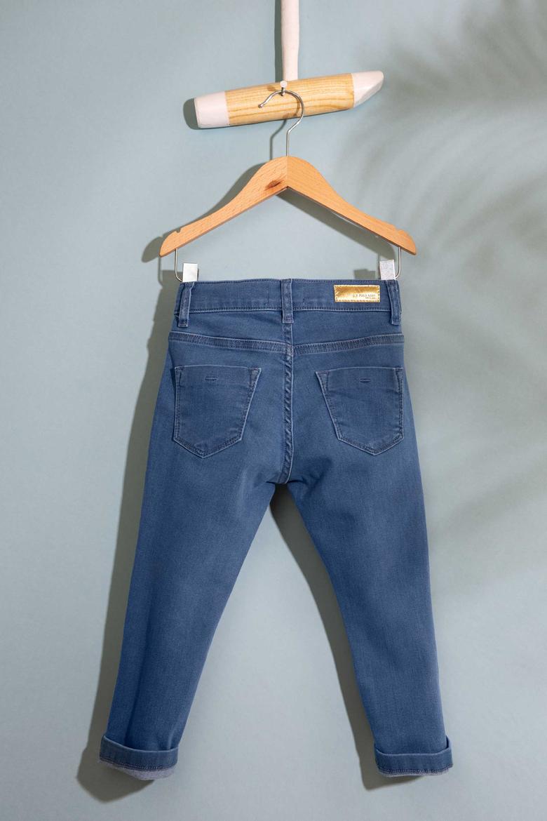 Kız Çocuk Mavi Denim Pantolon - 50199647003