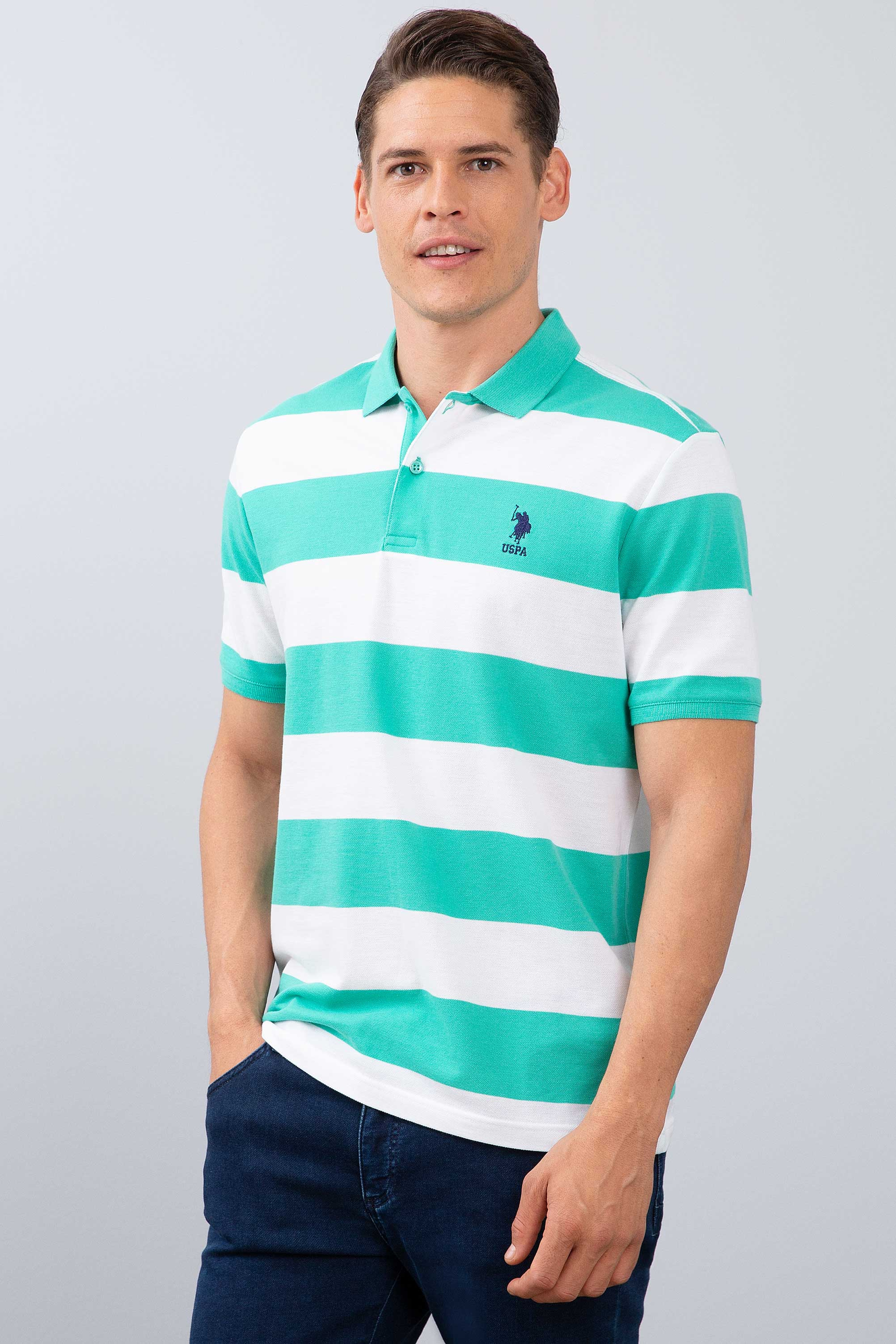 Erkek Mint Yeşili Polo Yaka T-Shirt
