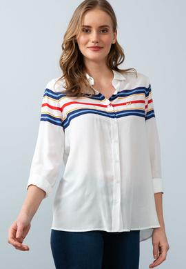 Kadın Lacivert Gömlek Uzunkol - 50199655002