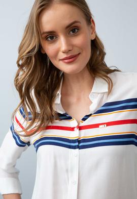 Kadın Lacivert Gömlek Uzunkol - 50199655002