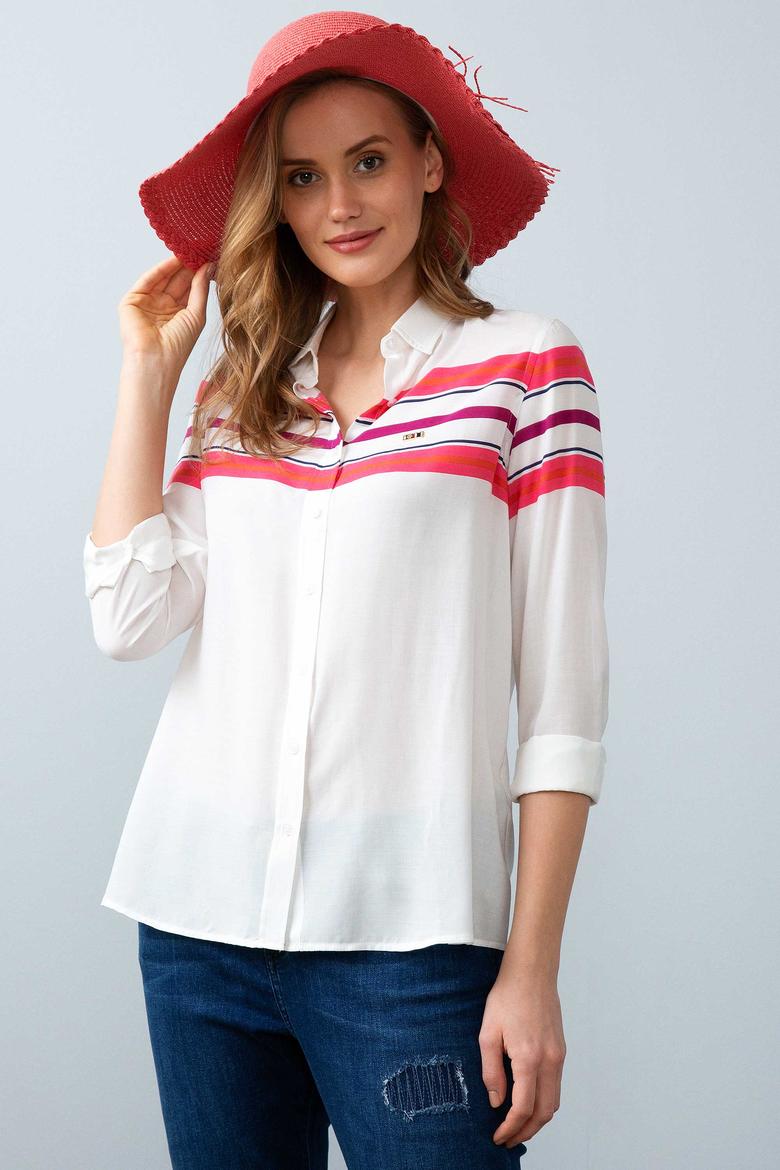 Kadın Pembe Gömlek Uzunkol - 50199655012