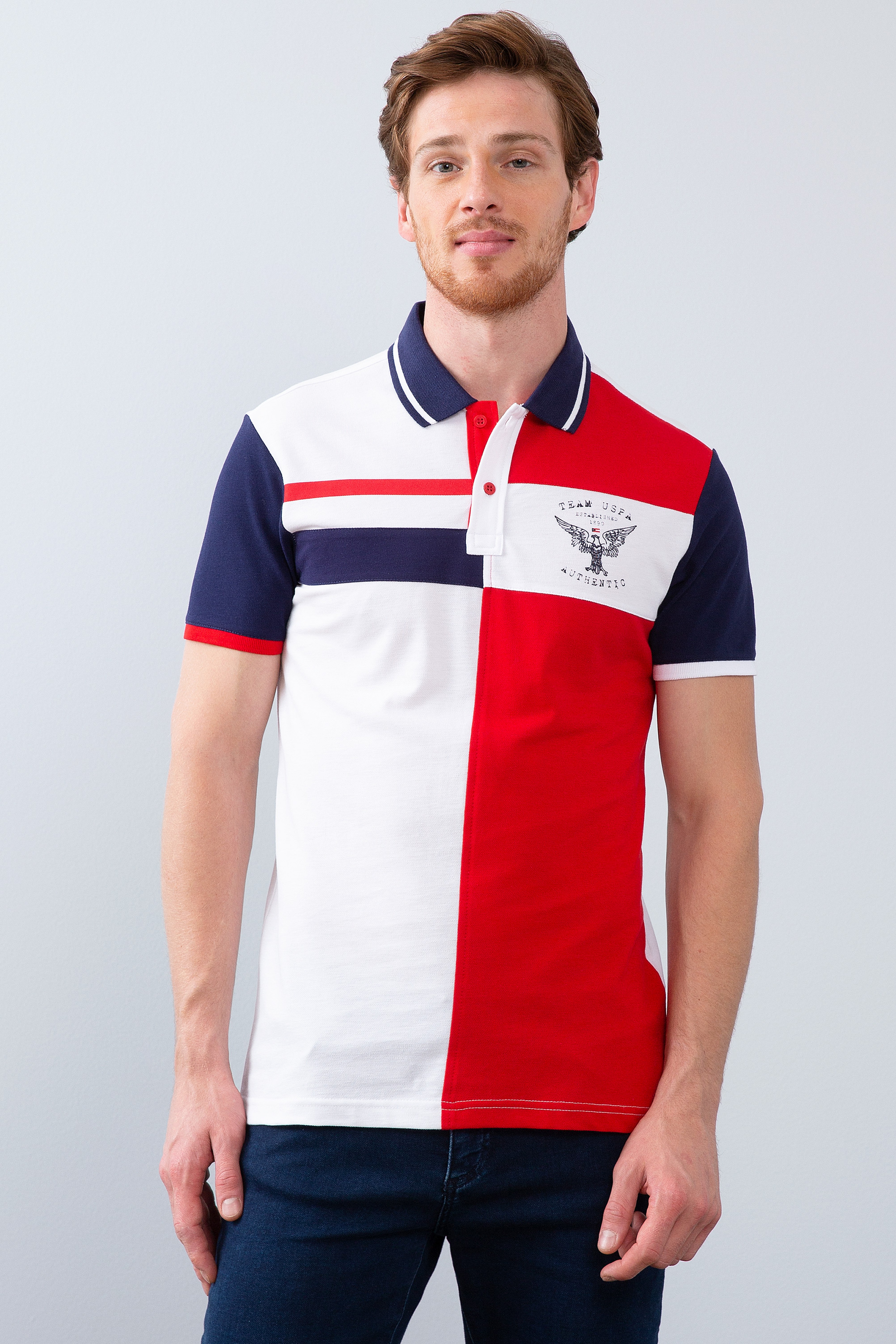 Erkek Kırmızı Polo Yaka T-Shirt - Image 1