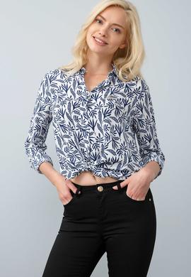 Kadın Lacivert Gömlek Uzunkol - 50199659002