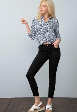 Kadın Lacivert Gömlek Uzunkol - 50199659002