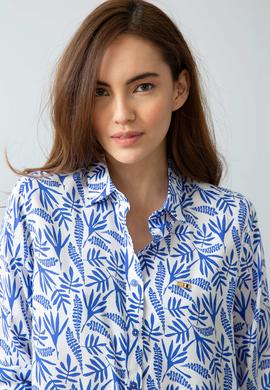 Kadın Mavi Gömlek Uzunkol - 50199659010