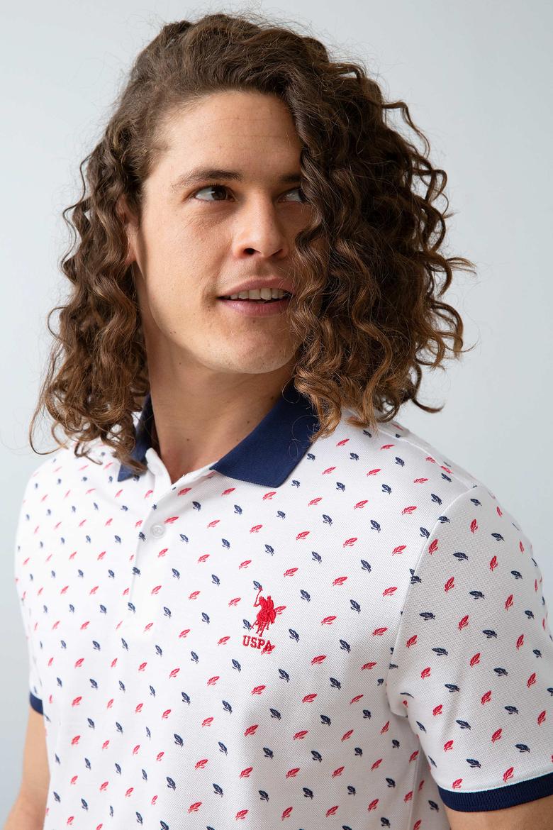 Erkek Beyaz Polo Yaka T-Shirt