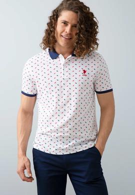 Erkek Beyaz Polo Yaka T-Shirt - 50199677004