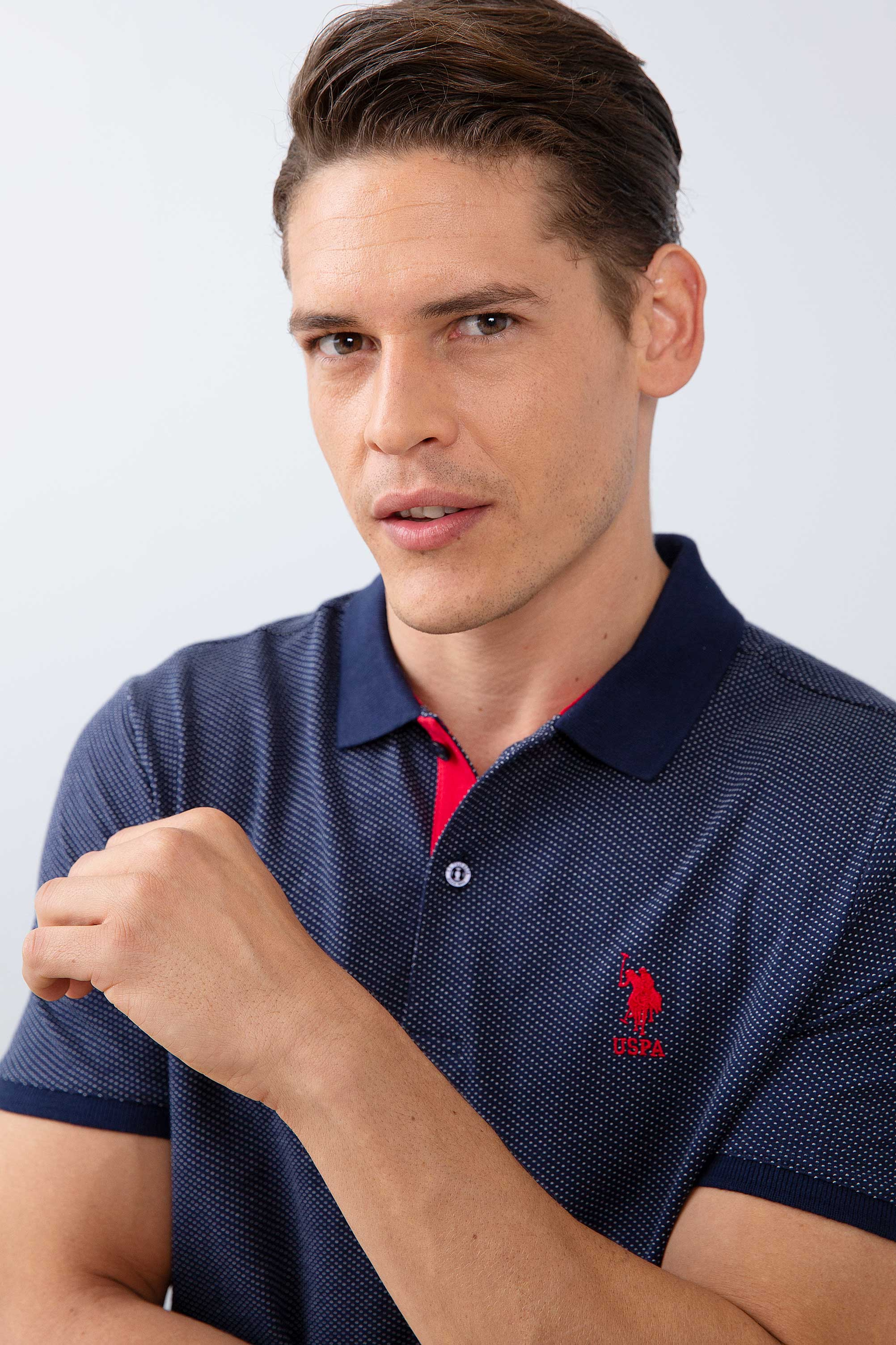 Erkek Lacivert Polo Yaka T-Shirt - Image 2