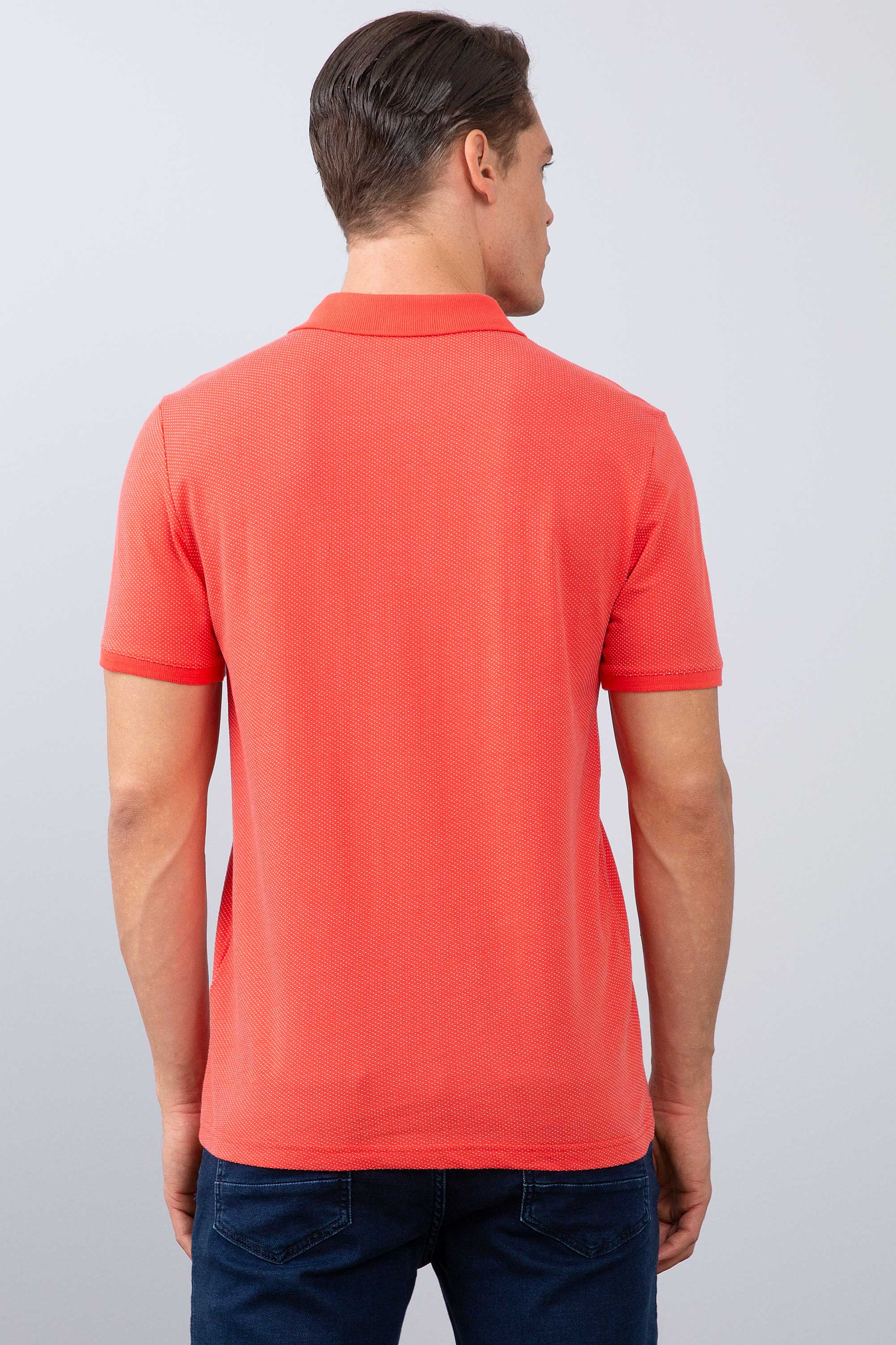 Erkek Nar Çiçeği Polo Yaka T-Shirt - Image 3
