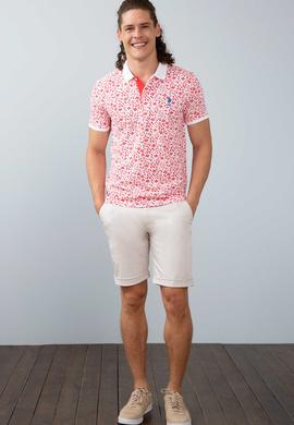 Erkek Nar Çiçeği Polo Yaka T-Shirt - 50199679027