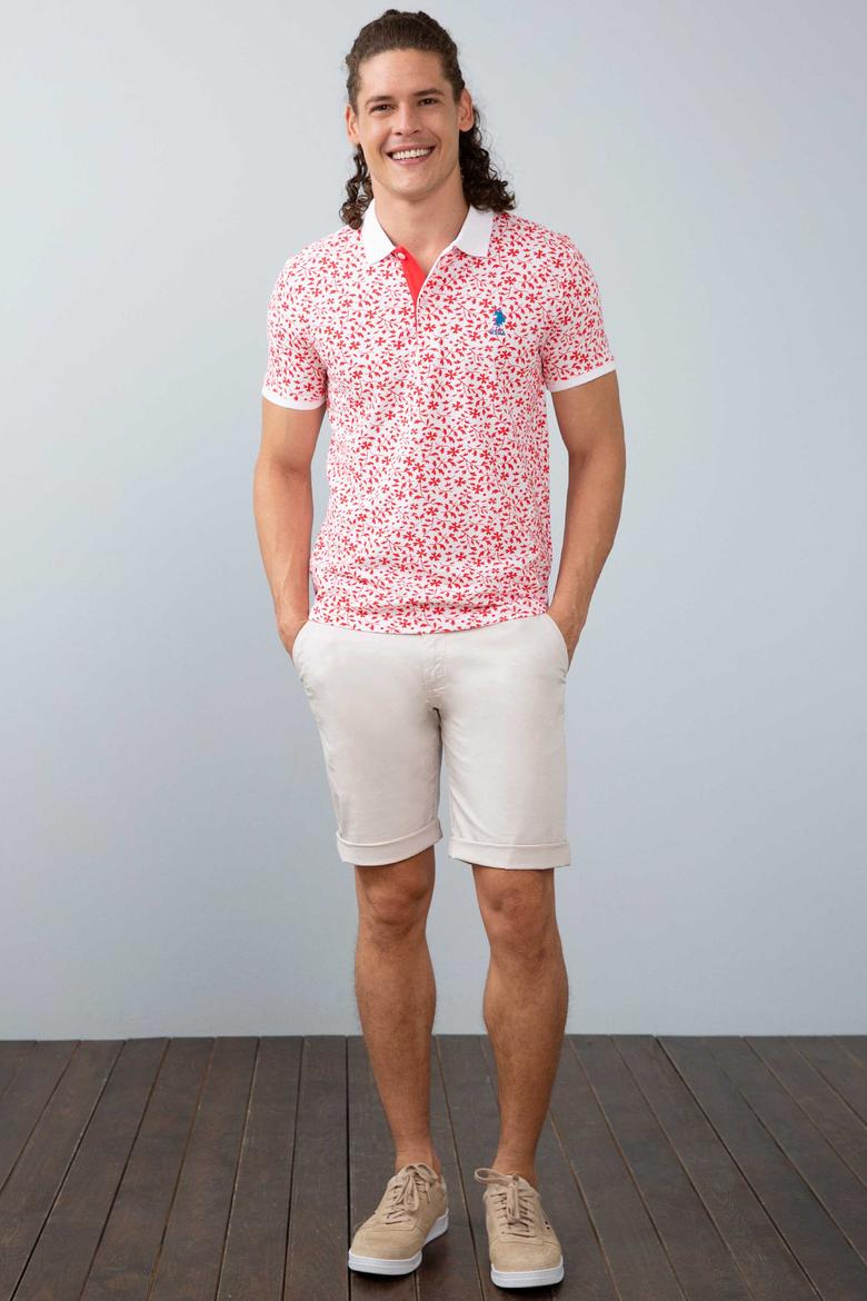 Erkek Nar Çiçeği Polo Yaka T-Shirt - 50199679027