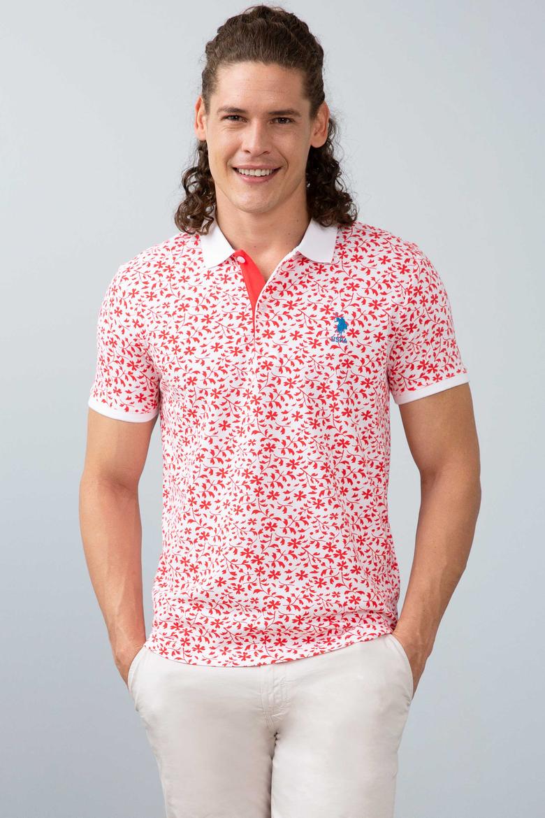 Erkek Nar Çiçeği Polo Yaka T-Shirt