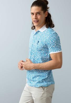 Erkek İndigo Polo Yaka T-Shirt - 50199682022