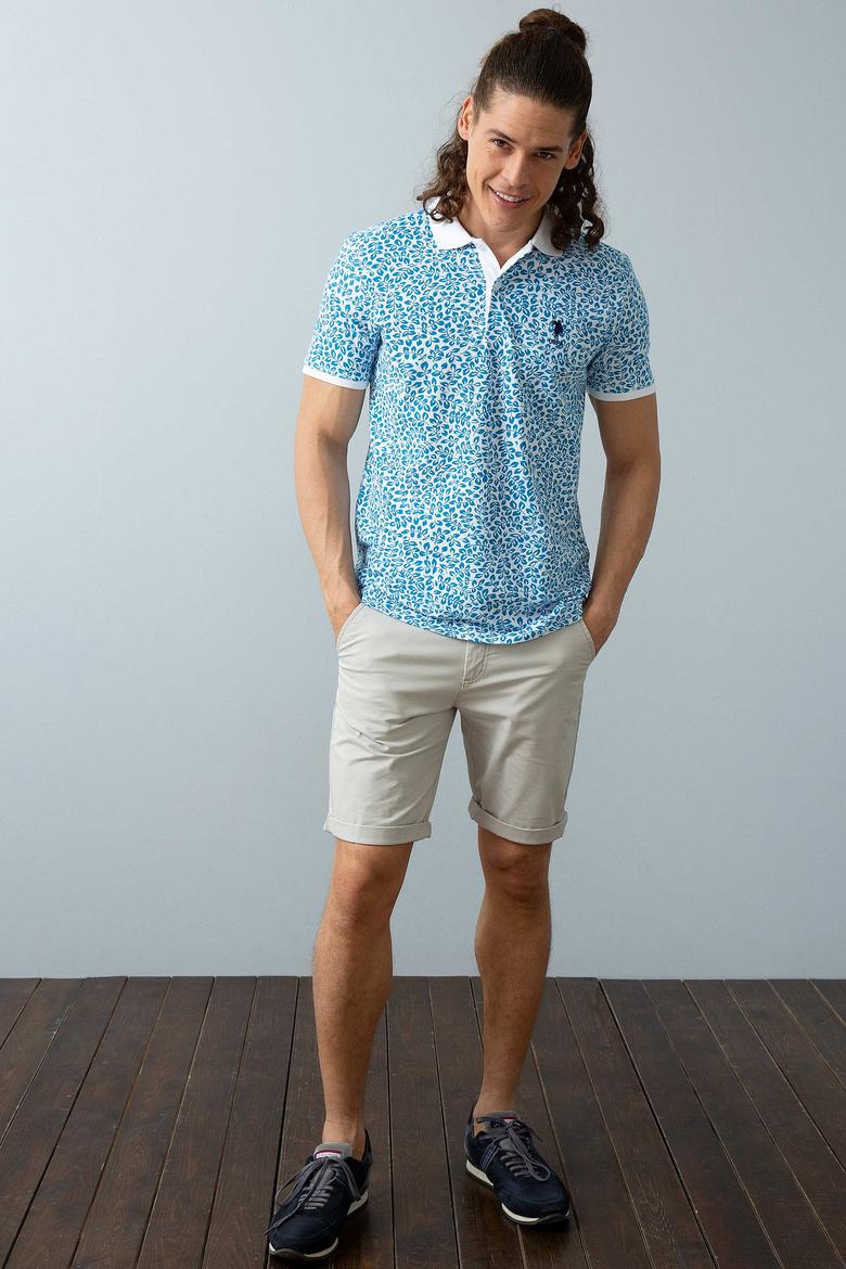 Erkek İndigo Polo Yaka T-Shirt - 50199682022