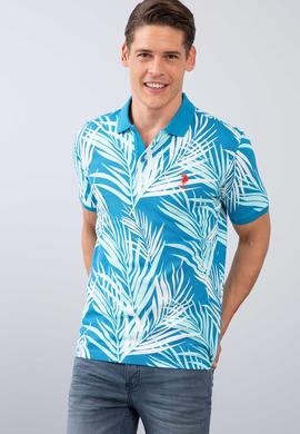 Erkek İndigo Polo Yaka T-Shirt - 50199683016