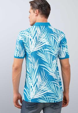 Erkek İndigo Polo Yaka T-Shirt - 50199683016