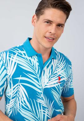 Erkek İndigo Polo Yaka T-Shirt - 50199683016