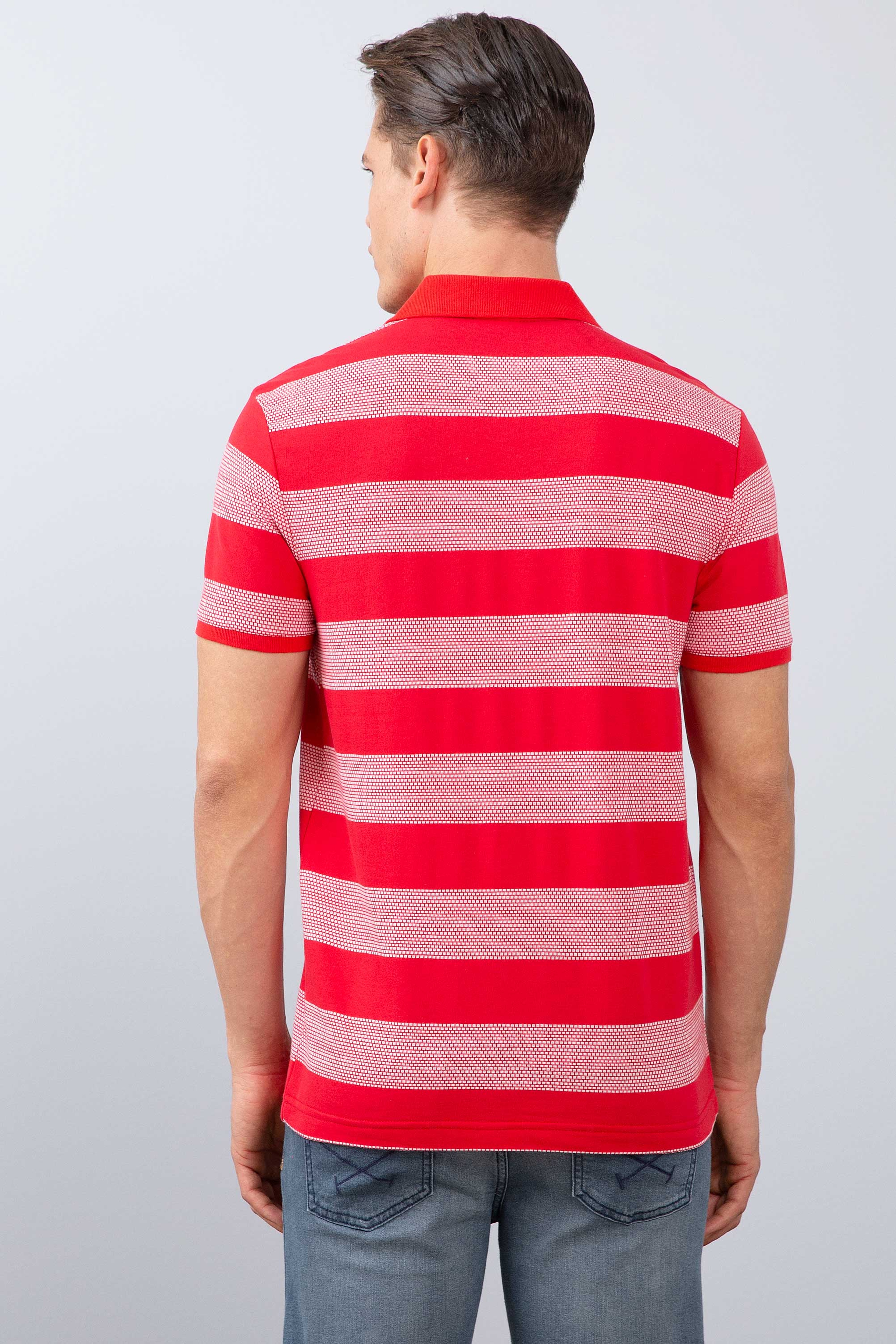 Erkek Kırmızı Polo Yaka T-Shirt - Image 3