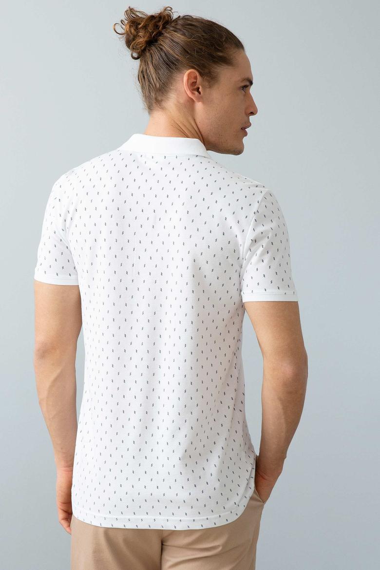 Erkek Beyaz Polo Yaka T-Shirt - 50199688004