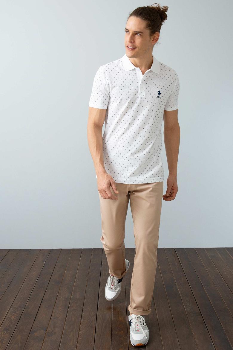 Erkek Beyaz Polo Yaka T-Shirt - 50199688004