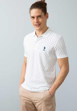 Erkek Beyaz Polo Yaka T-Shirt - 50199688004