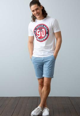 Erkek Beyaz Bisiklet Yaka T-Shirt - 50199701006