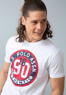 Erkek Beyaz Bisiklet Yaka T-Shirt - 50199701006