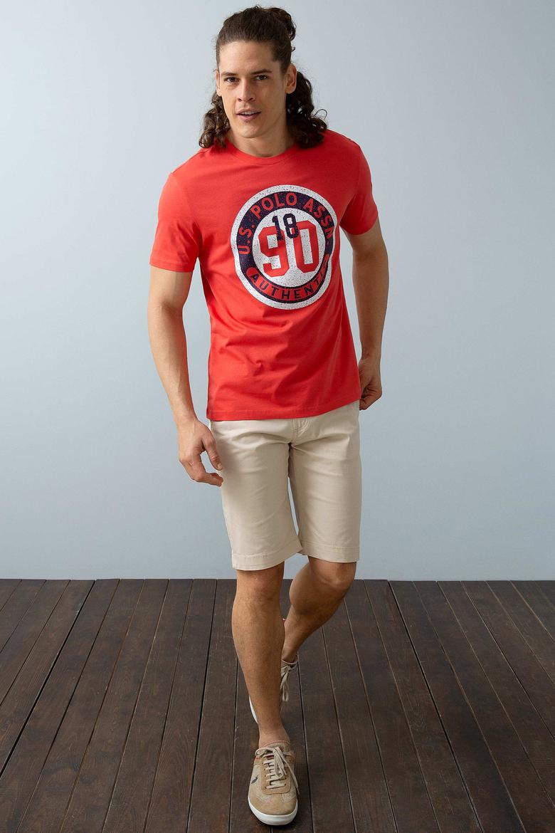 Erkek Nar Çiçeği Bisiklet Yaka T-Shirt - 50199701015