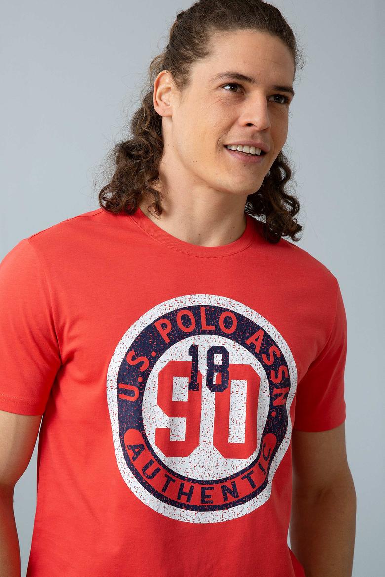 Erkek Nar Çiçeği Bisiklet Yaka T-Shirt - 50199701015