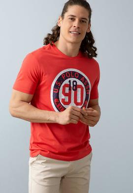 Erkek Nar Çiçeği Bisiklet Yaka T-Shirt - 50199701015