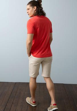 Erkek Nar Çiçeği Bisiklet Yaka T-Shirt - 50199701015