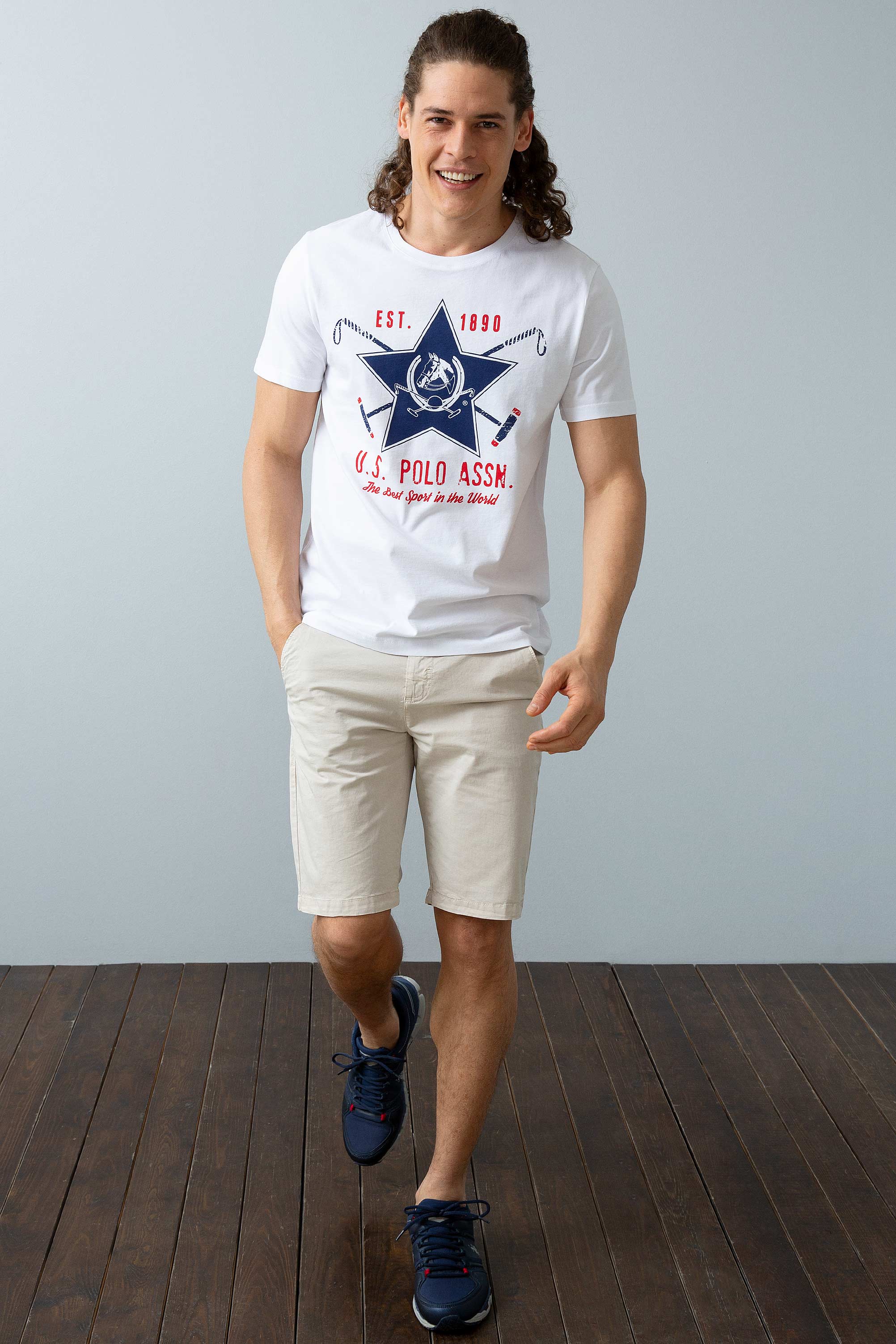 Erkek Beyaz T-shirt - Image 3
