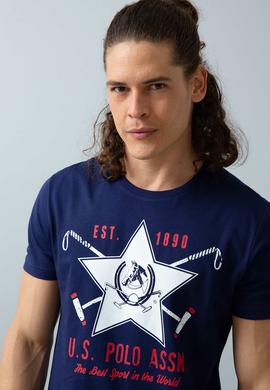 Erkek Lacivert Bisiklet Yaka T-Shirt - 50199703026