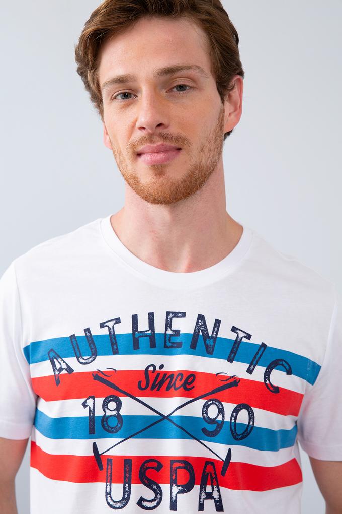 Erkek İndigo Bisiklet Yaka T-Shirt