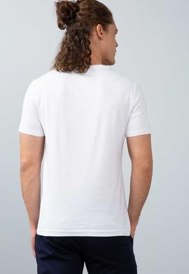 Erkek Beyaz Bisiklet Yaka T-Shirt - 50199715010