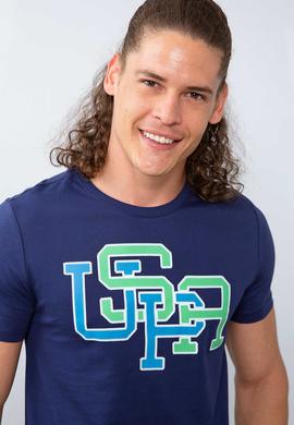 Erkek Lacivert Bisiklet Yaka T-Shirt - 50199715022