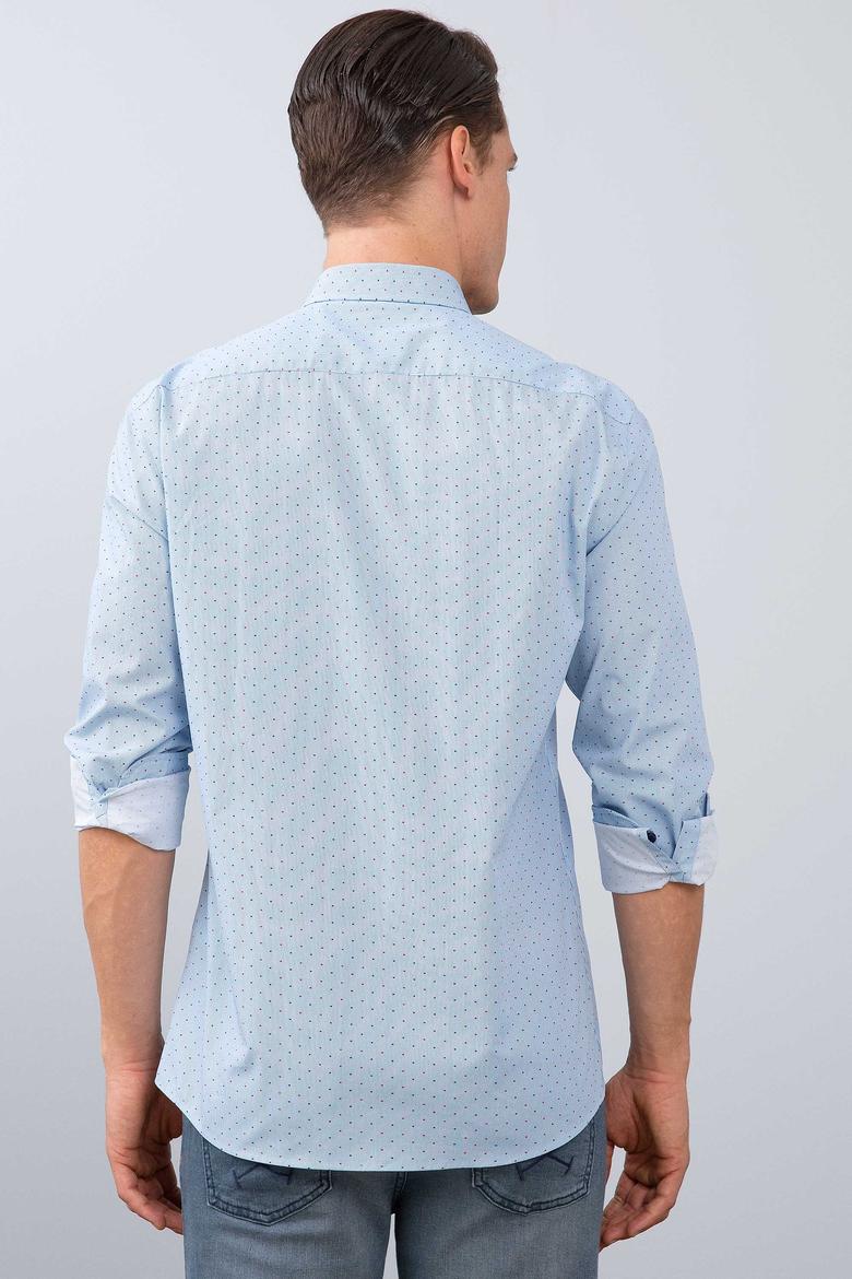 Erkek Mavi Gömlek Uzunkol - 50199744001