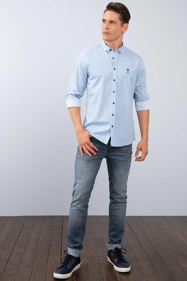 Erkek Mavi Gömlek Uzunkol - 50199744001