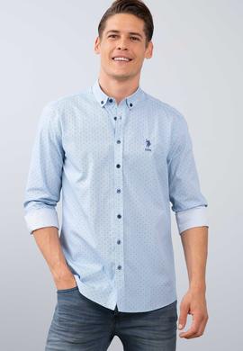 Erkek Mavi Gömlek Uzunkol - 50199744001