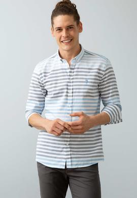 Erkek Mavi Gömlek Uzunkol - 50199754005