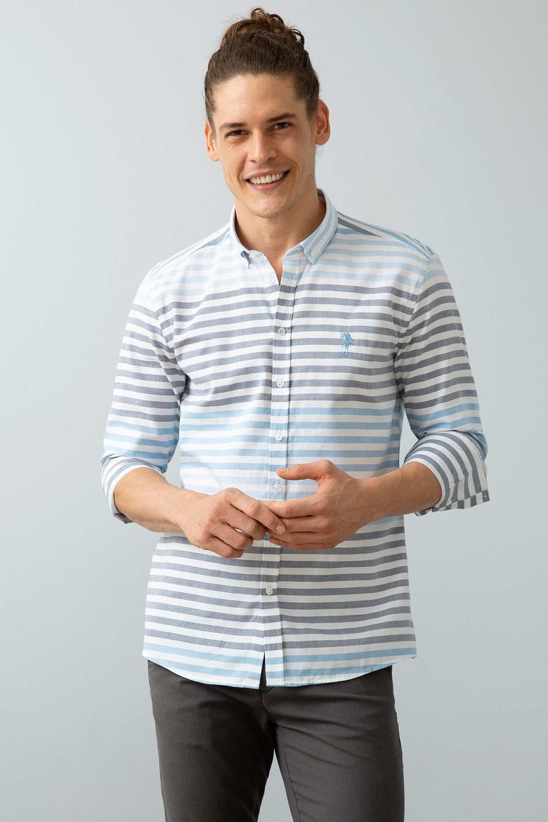 Erkek Mavi Gömlek Uzunkol - 50199754005