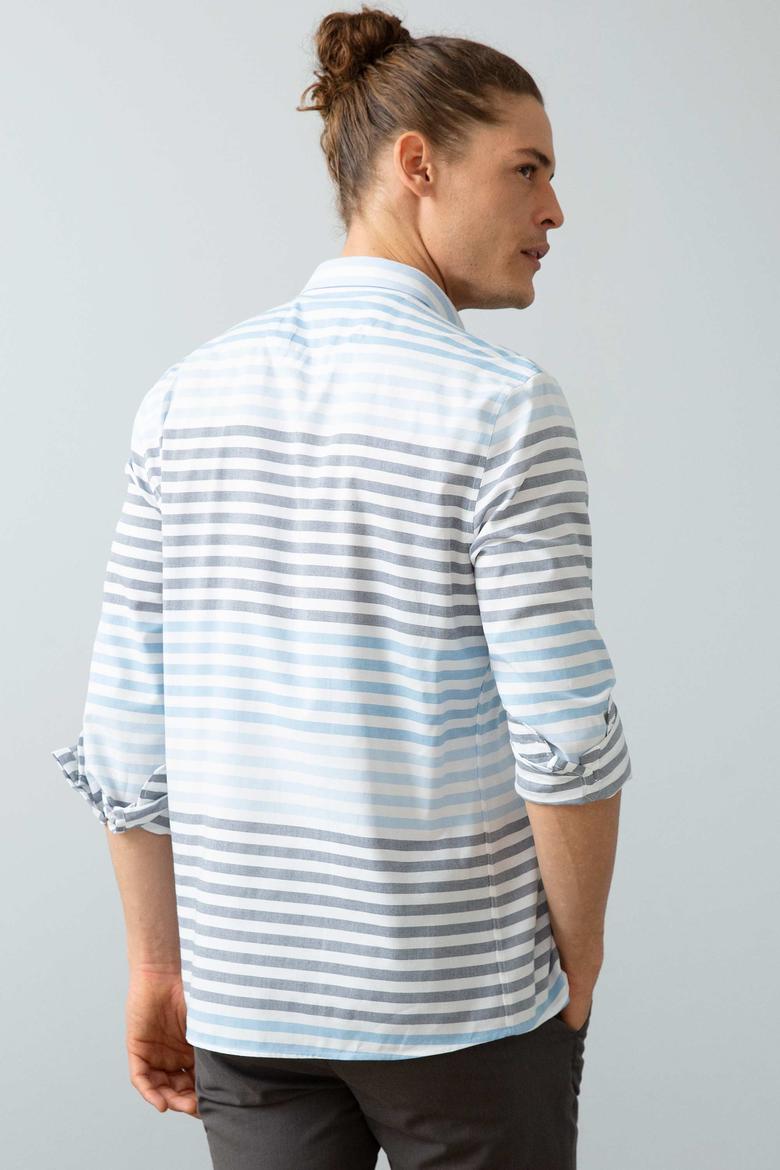 Erkek Mavi Gömlek Uzunkol - 50199754005