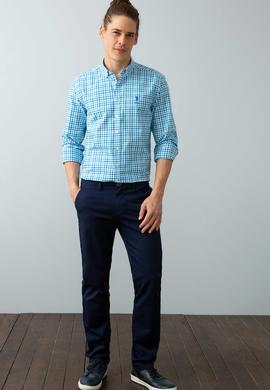Erkek Mavi Gömlek Uzunkol - 50199762001