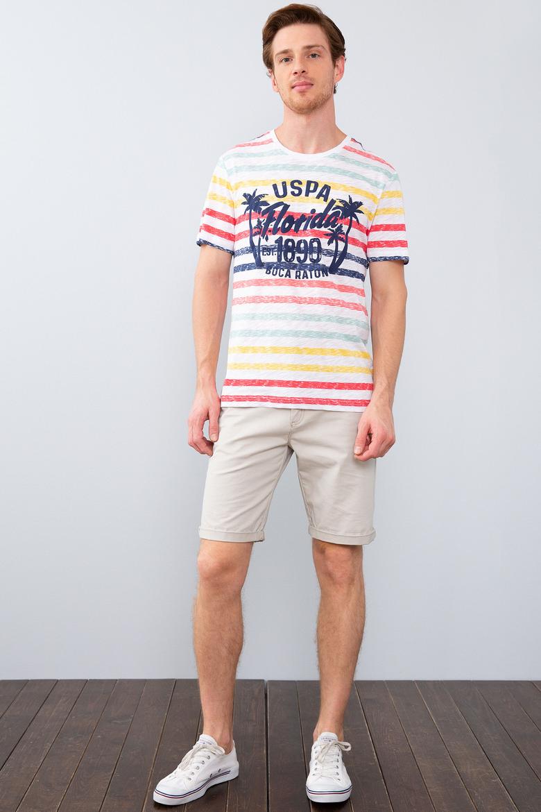 Erkek Koyu Sarı  Bisiklet Yaka T-Shirt - 50199782015